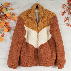 SOLD OUT!!   WB Color Block Sherpa Bomber Jacket